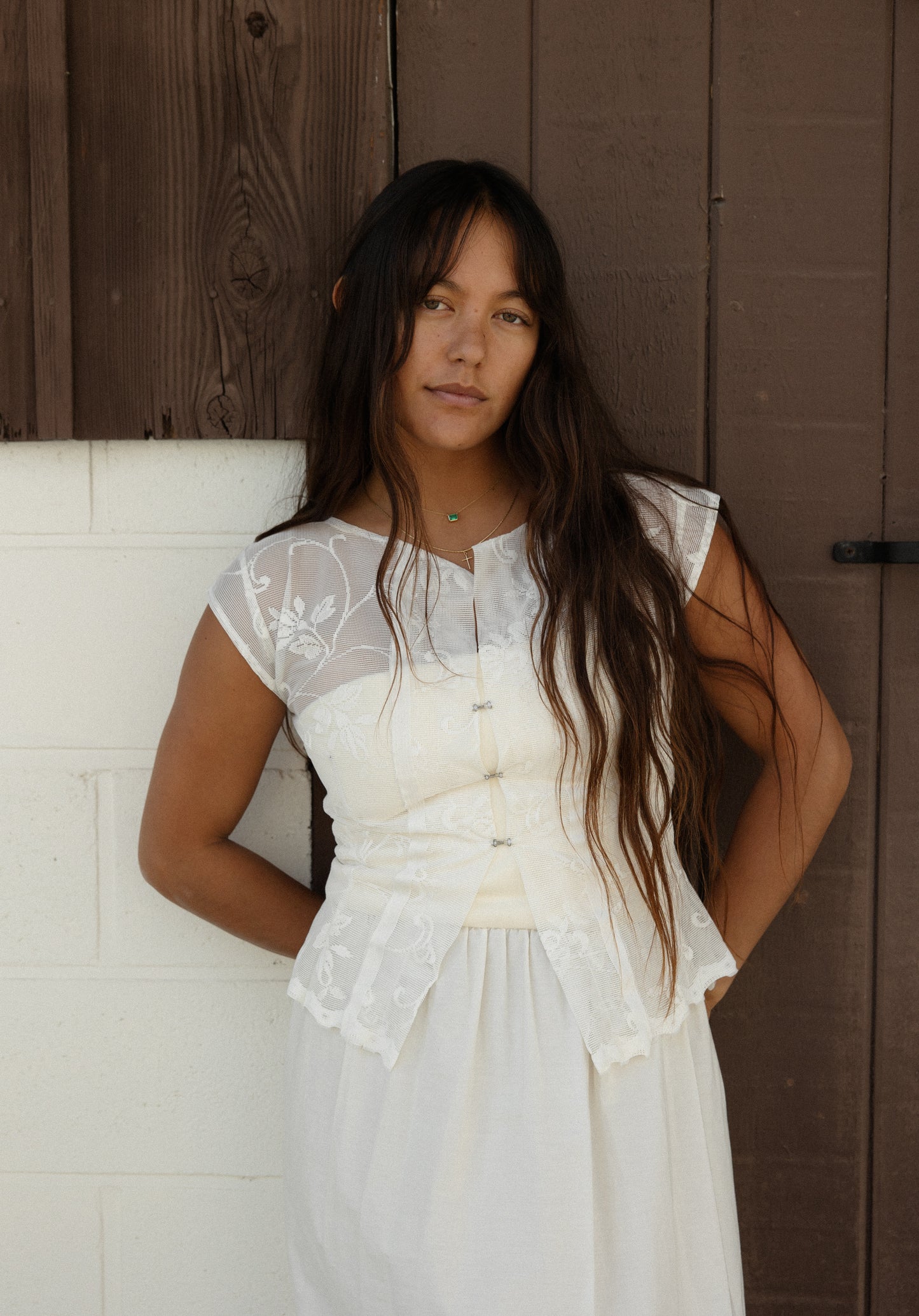 Lace Cap Sleeve Top