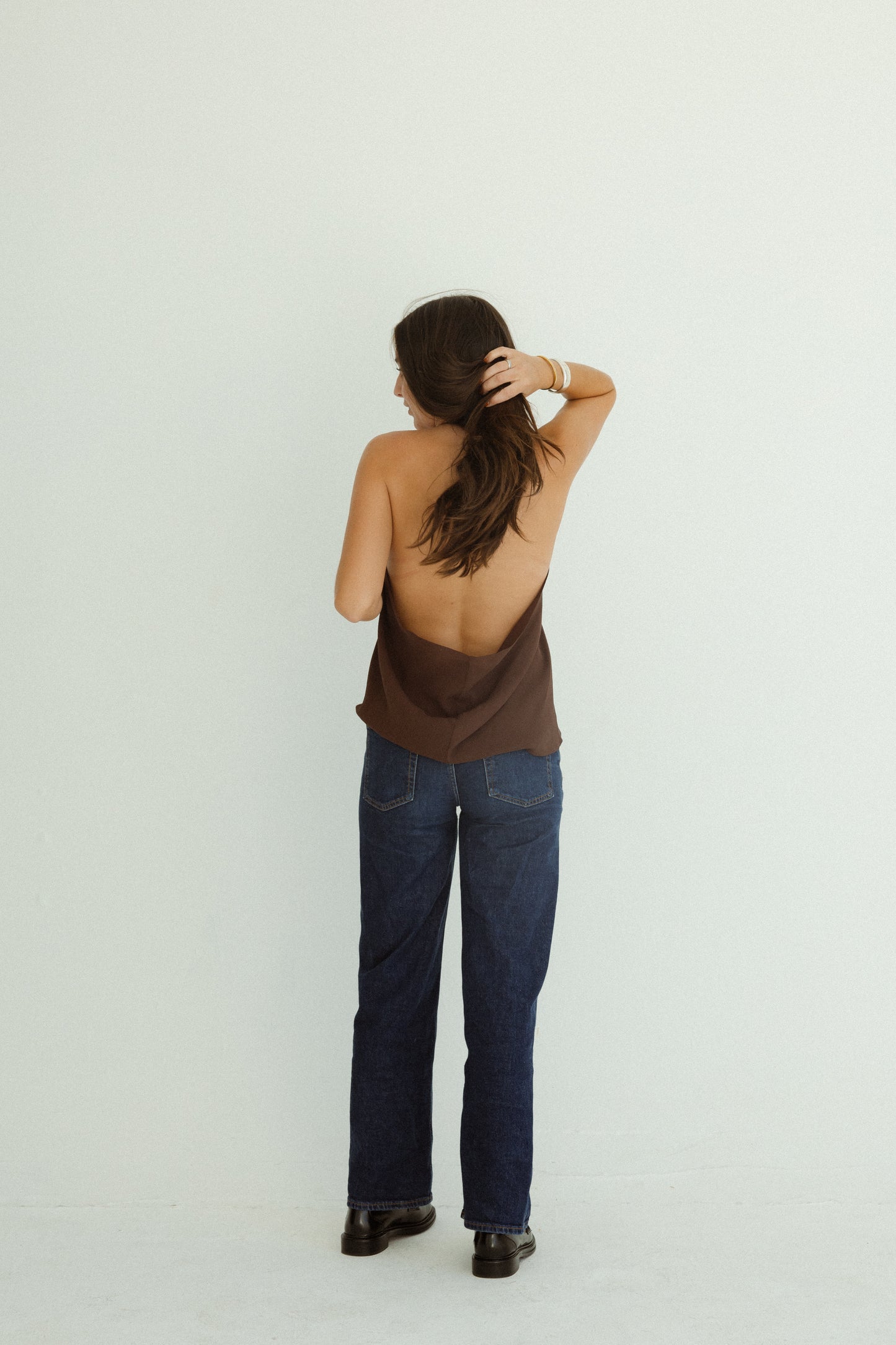 Silk Chiffon Halter Top