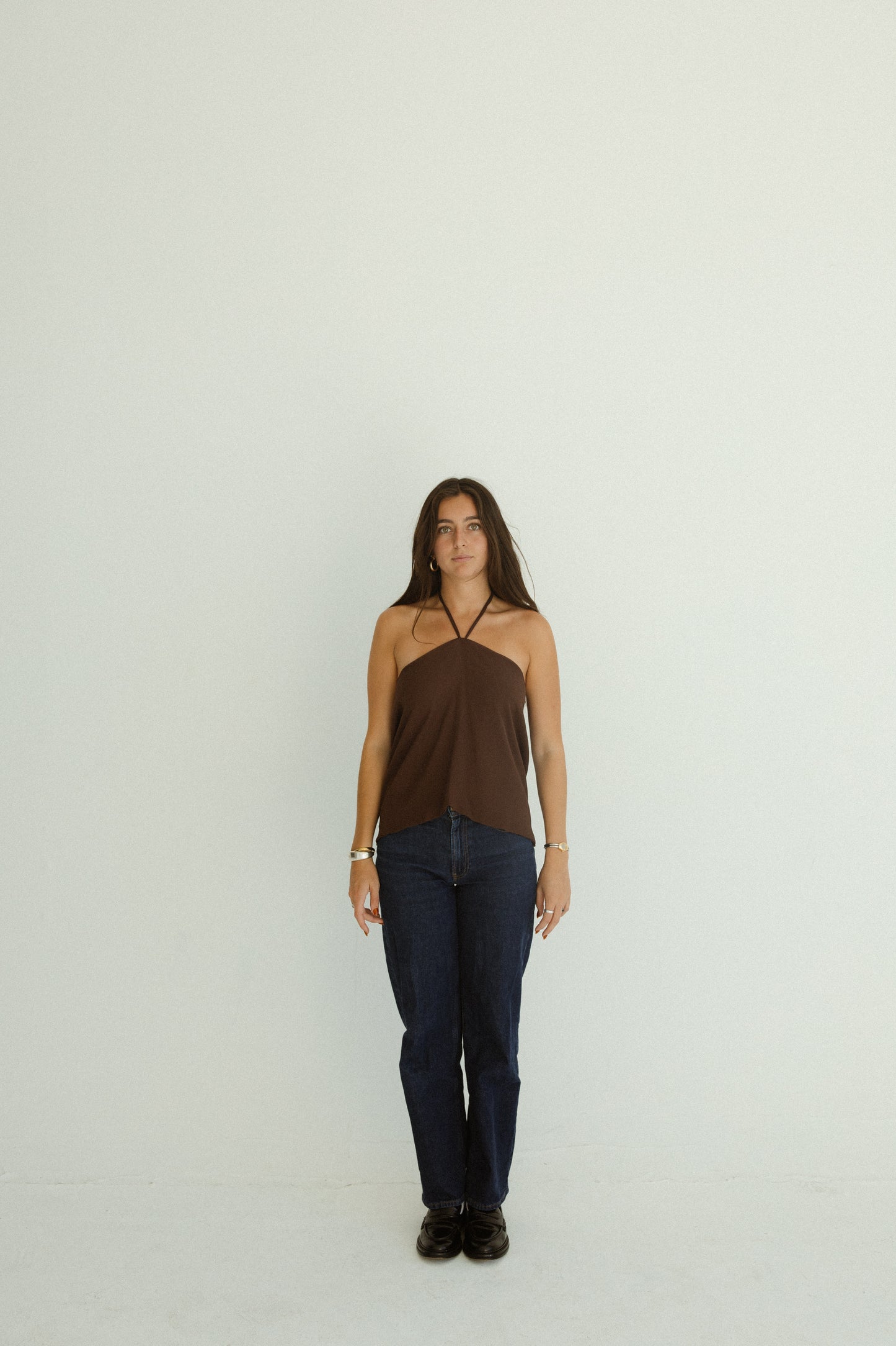 Silk Chiffon Halter Top